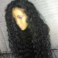 10A Grade Raw Unprocesse Raw Human Remy Hair Swiss Lace Pre Plucked Full Lace Wigs Kinky Curly With Baby Hair