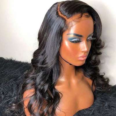 Wholesale Cuticle Aligned Unprocessed Vigrin Brazilian Human Hair Lace Front Wig 13x6 Pre Plucked Body Wavy Lace Frontal Wigs