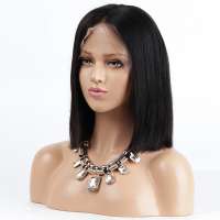 hot selling middle part 13x6 bob wigs 100% human hair lace front wig