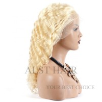 virgin curly hair 613 blonde virgin human hair full lace wig