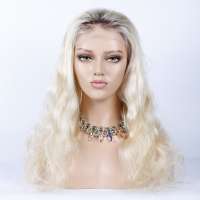 100% Brazilian Human Hair Wholesale pre plucked long 613 Blonde full lace popular human hair wig