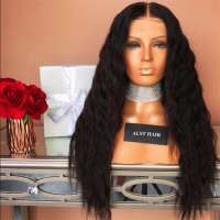 Hot selling middle part 250 density full lace wig with baby hair