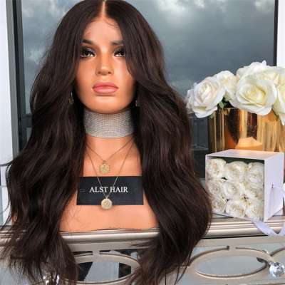 Large stock 100% virgin brazilian human hair transparent full lace wig cheapest